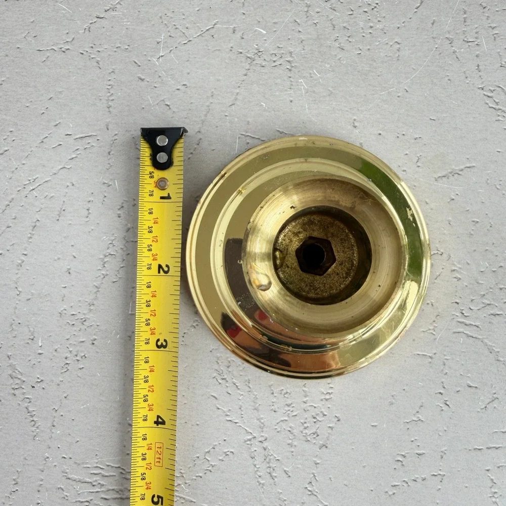Baldwin Brass Candlestick Holders Set of 2 Short Polished Gold Taper Holders USA